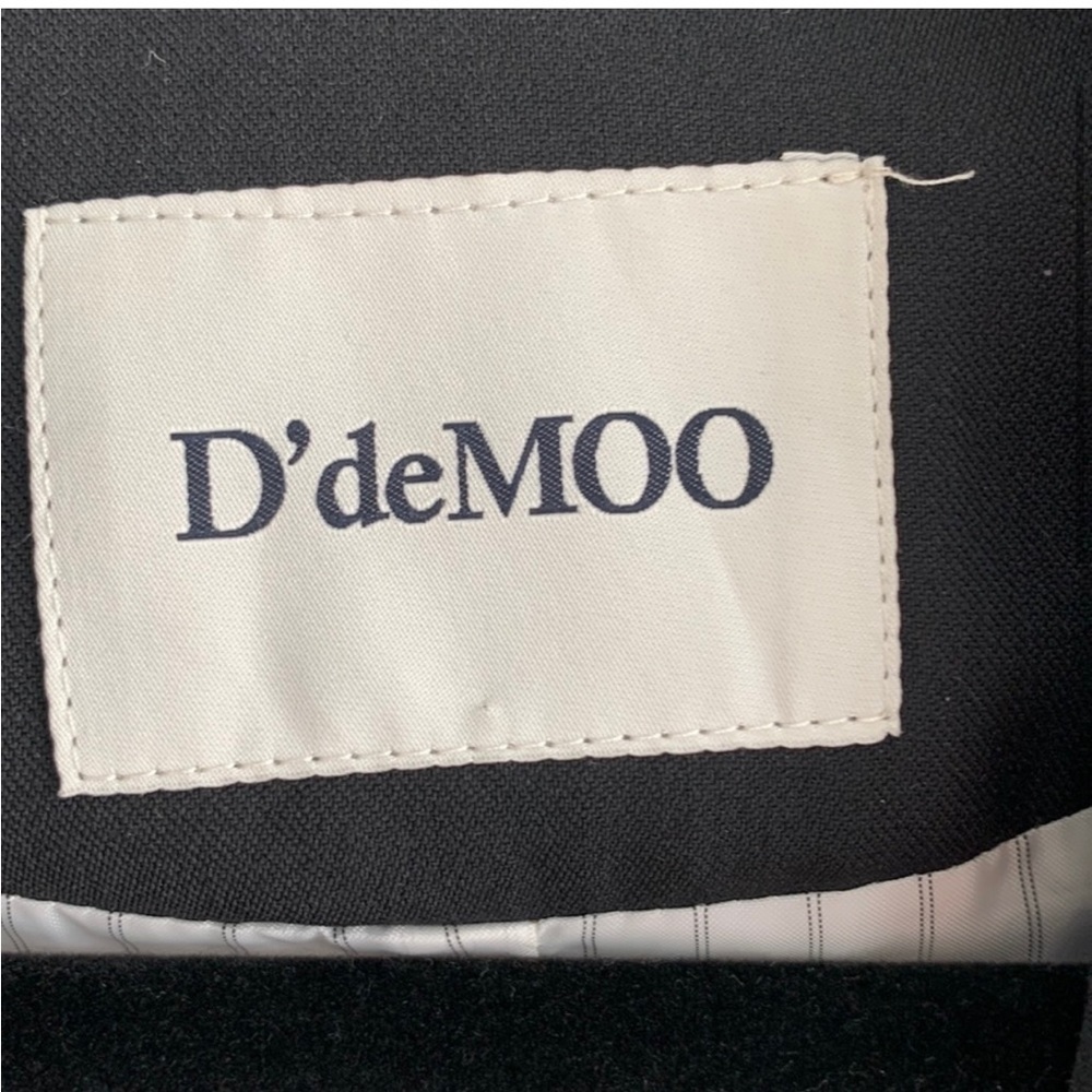 D’deMoo black women’s tuxedo jacket blazer, zipper closure, size S - Picture 3 of 16